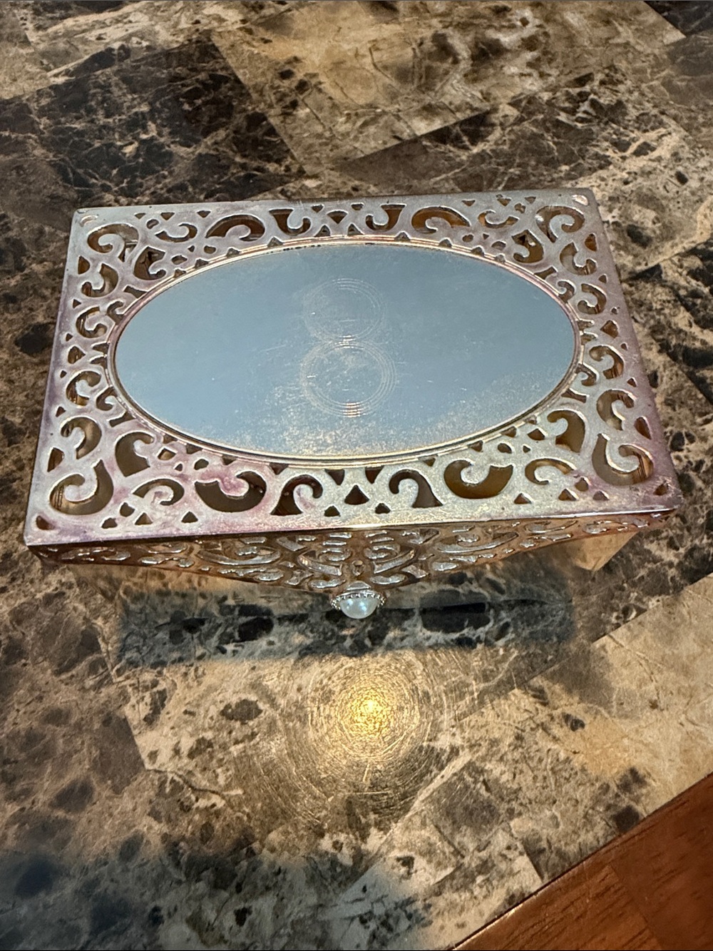 Mini Things Remembered Metal Trinket Box with Infinity (8) on Top